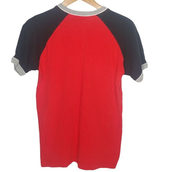 Vintage 90s Warner Bros Store Men M T Shirt Rubber Taz Bugs Bunny Marvin V Neck - Picture 4 of 7